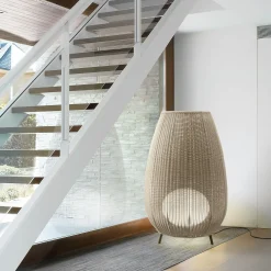 Lampe de sol en aluminium marron 80x123cm Amphora 02 - Bover