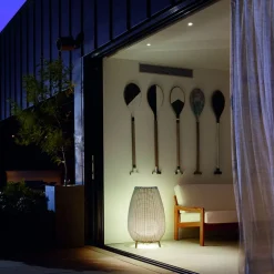Lampe de sol led non dimmable en aluminium beige clair 49x77,5cm Amphora 01 - Bover