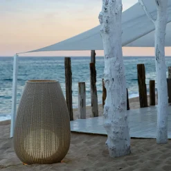 Lampe de sol led non dimmable en aluminium beige clair 49x77,5cm Amphora 01 - Bover