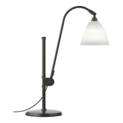 Lampe de table blanche base noire en laiton BL1 - Gubi
