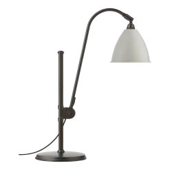 Lampe de table classique blanche base noire en laiton BL1 - Gubi