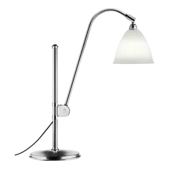 Lampe de table crème base argenté en laiton BL1 - Gubi