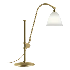 Lampe de table crème base dorée en laiton BL1 - Gubi