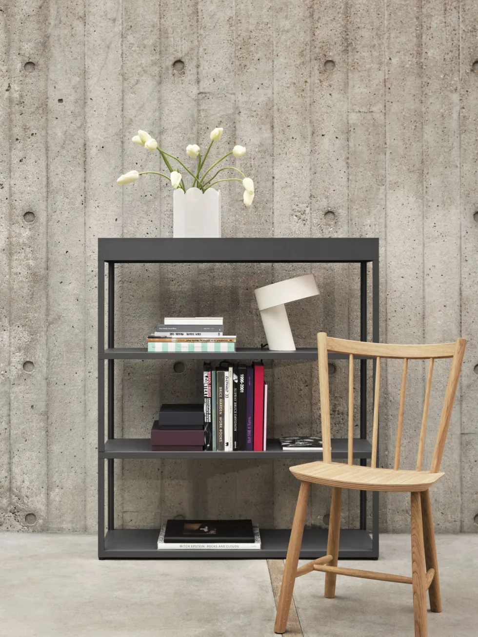 Lampe de table en aluminium blanc Slant - Hay