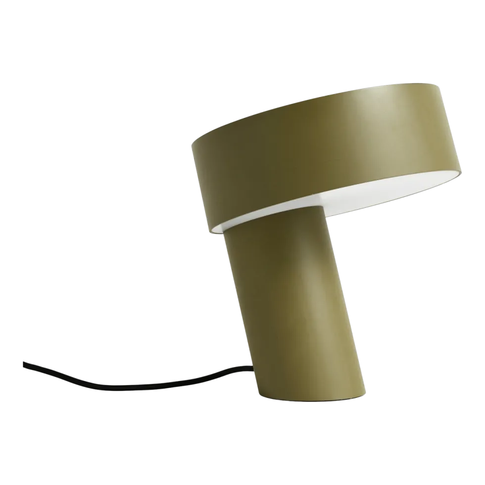 Lampe de table en aluminium kaki Slant - Hay