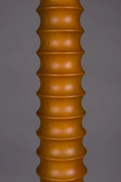 Lampe de table en chêne et abat-jour en tissu crème 60x145cm Horace - Dutchbone