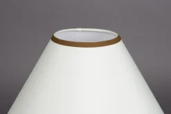 Lampe de table en chêne et abat-jour en tissu crème 30x64cm Horace - Dutchbone