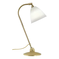 Lampe de table en laiton blanche base dorée 48 cm BL2 - Gubi