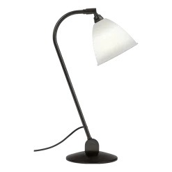 Lampe de table en laiton blanche base noire 48 cm BL2 - Gubi