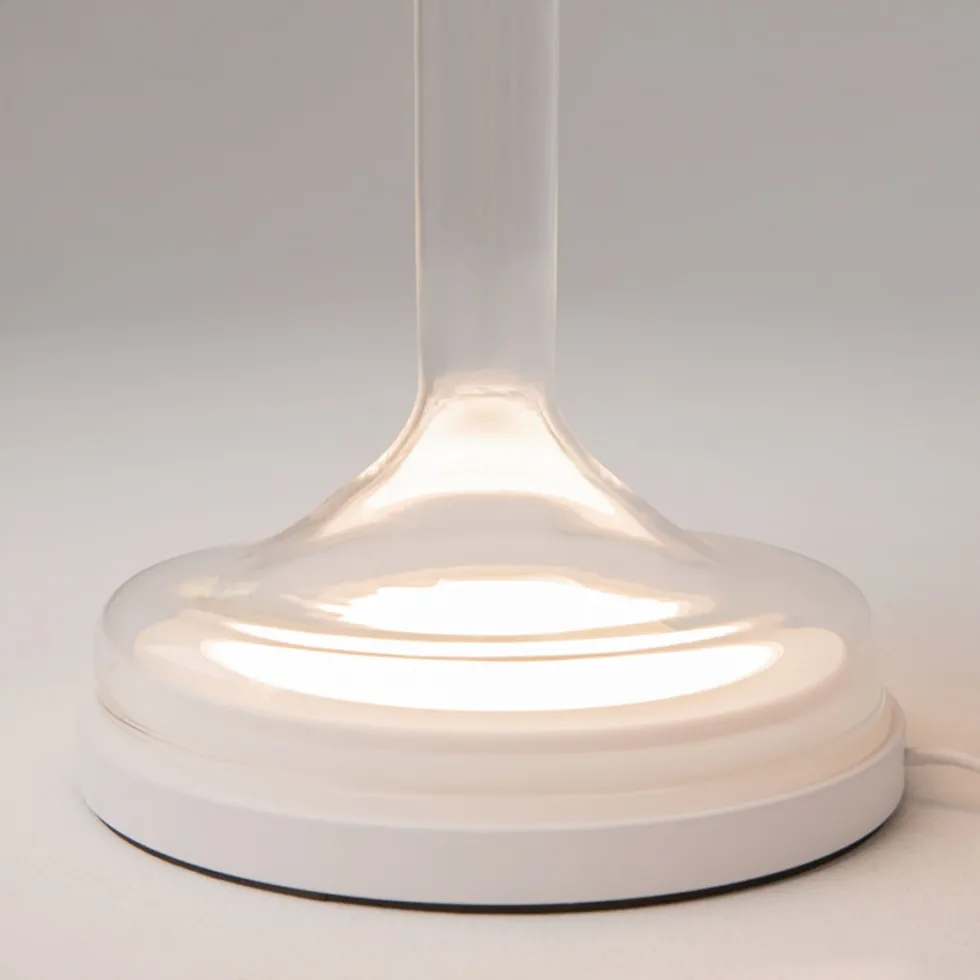 Lampe de table en métal et verre blanc 26x42cm Spirito - Maytoni