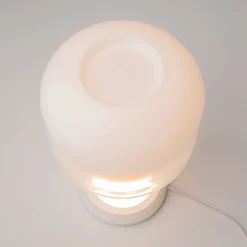 Lampe de table en métal et verre blanc 26x42cm Spirito - Maytoni