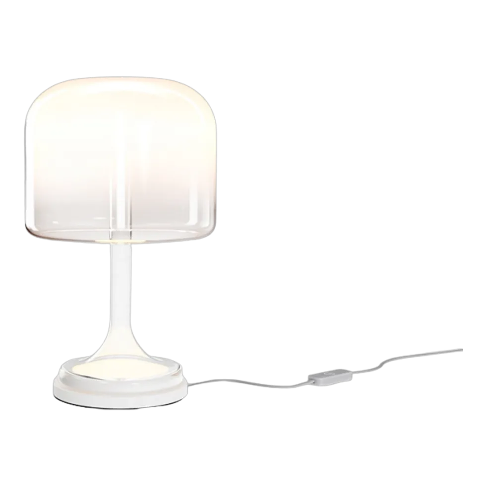 Lampe de table en métal et verre blanc 26x42cm Spirito - Maytoni