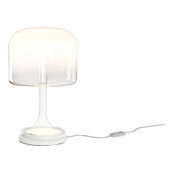 Lampe de table en métal et verre blanc 28x18cm Spirito - Maytoni