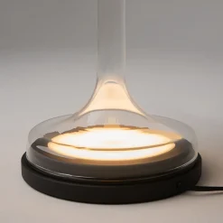 Lampe de table en métal et verre fumé gris 26x42cm Spirito - Maytoni