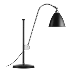 Lampe de table noire base argenté en laiton BL1 - Gubi
