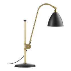 Lampe de table noire base dorée en laiton BL1 - Gubi