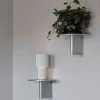 Lampe de table portable en aluminium argenté 12,2x22,1cm Iluma - Herstal