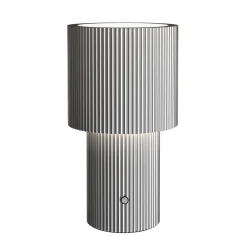 Lampe de table portable en aluminium argenté 12,2x22,1cm Iluma - Herstal