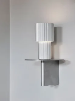 Lampe de table portable en aluminium argenté 12,2x22,1cm Iluma - Herstal