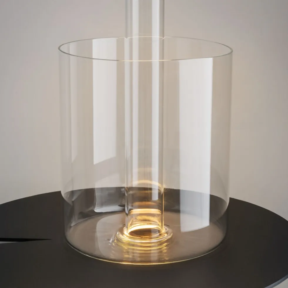 Lampe de table portable en aluminium blanc et vase en verre 12x34,8cm AI Collaboration - Maytoni