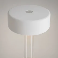 Lampe de table portable en aluminium blanc et vase en verre 12x34,8cm AI Collaboration - Maytoni