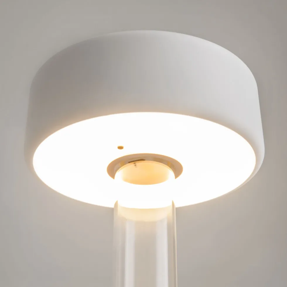 Lampe de table portable en aluminium blanc et vase en verre 12x34,8cm AI Collaboration - Maytoni
