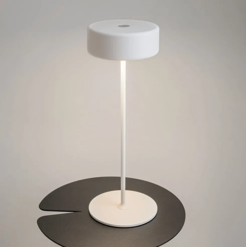 Lampe de table portable en aluminium blanc 12x34,5cm AI Collaboration - Maytoni