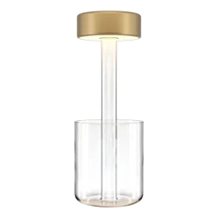 Lampe de table portable en aluminium doré et vase en verre 12x34,8cm AI Collaboration - Maytoni