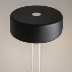 Lampe de table portable en aluminium noir et vase en verre 12x34,8cm AI Collaboration - Maytoni