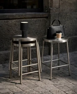 Lampe de table portable en aluminium noir 12,2x22,1cm Iluma - Herstal