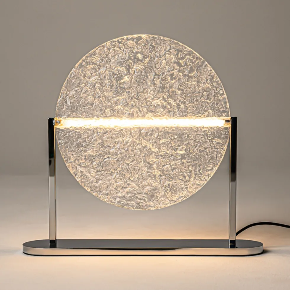 Lampe de table ronde en métal et acrylique 35x31cm Mangata - Maytoni