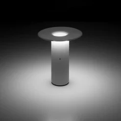 Lampe de table rouge en céramique 21 x 20 cm Nais - Pott