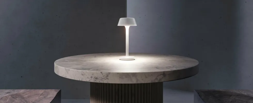 Lampe de table sans fil champagne Firefly - Panzeri