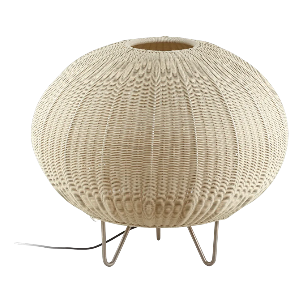 Lampe d'extérieur led non dimmable en acier inoxydable et abat-jour ivoire 61cm Garota P/01 - Bover