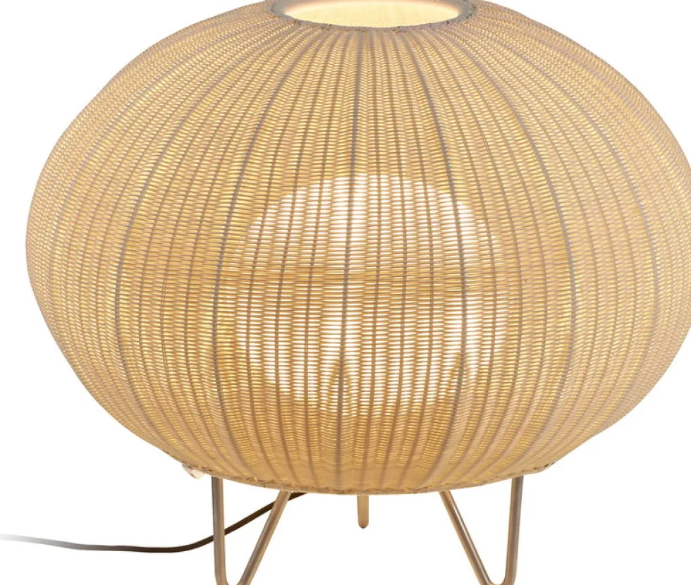 Lampe d'extérieur led non dimmable en acier inoxydable et abat-jour ivoire 61cm Garota P/01 - Bover