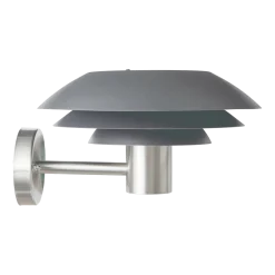 Lampe murale d'extérieur noir et acier DL31 - Dyberg Larsen