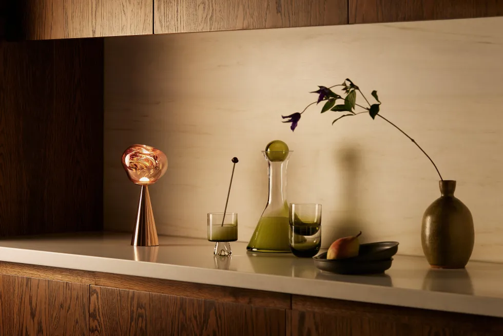 Lampe portable en abs cuivré 28cm Melt - Tom Dixon
