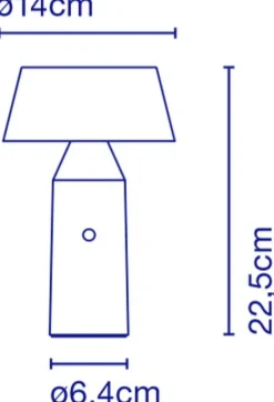 Lampe portable en acier blanche 22,5 cm Bicoca - Marset