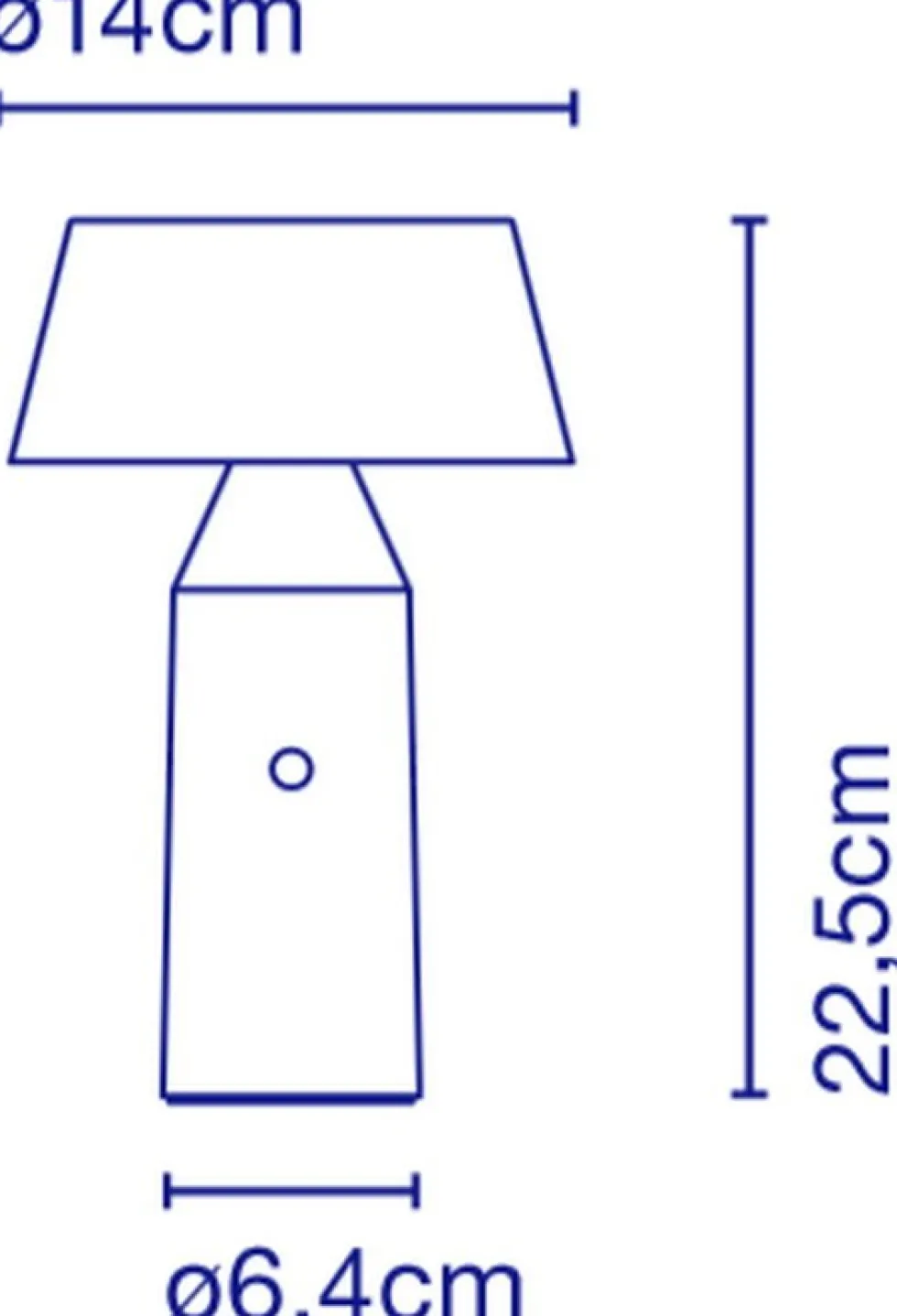 Lampe portable en acier blanche 22,5 cm Bicoca - Marset