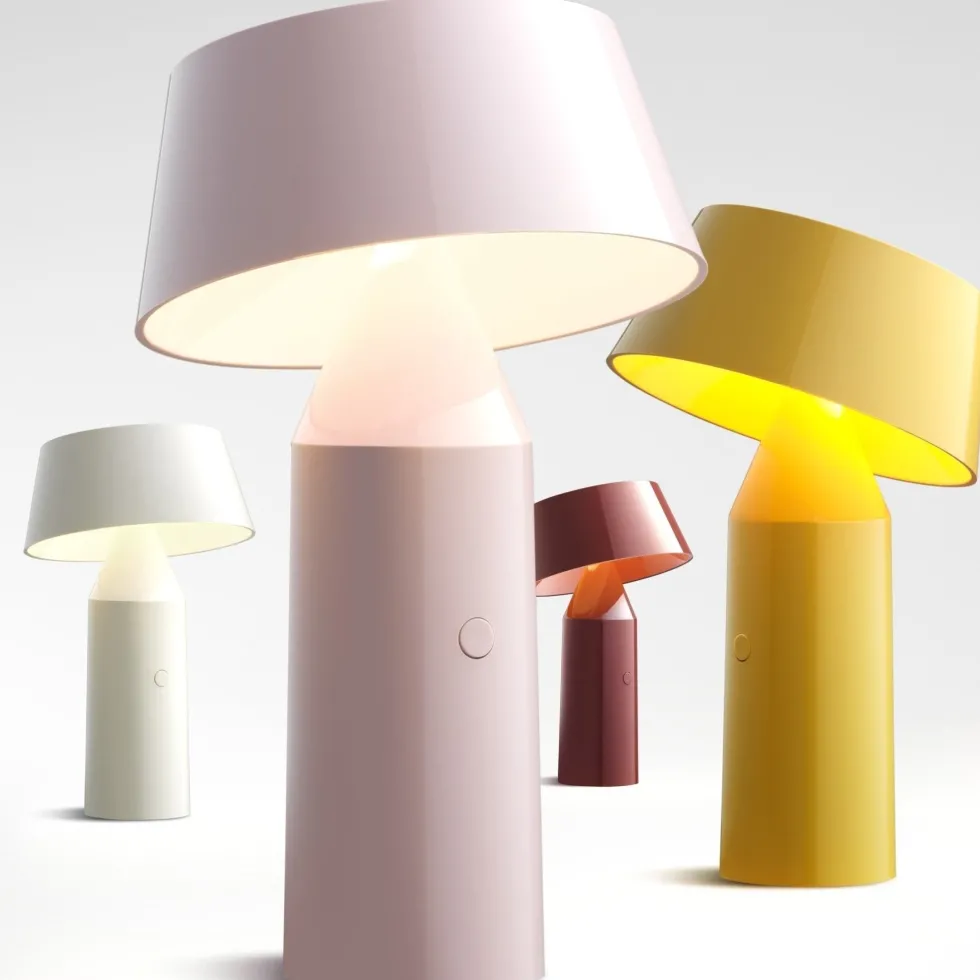 Lampe portable en acier blanche 22,5 cm Bicoca - Marset