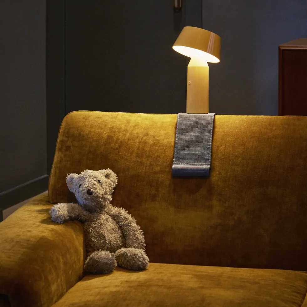 Lampe portable en acier blanche 22,5 cm Bicoca - Marset