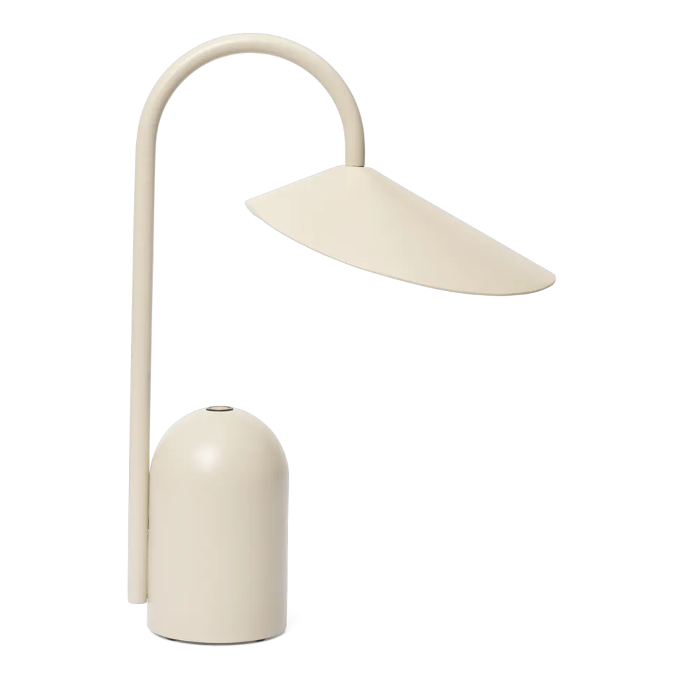 Lampe portable en aluminium blanc cachemire Arum - Ferm living
