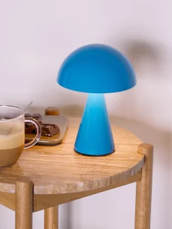 Lampe portable en fer bleu 15xh20cm Mush - Hübsch