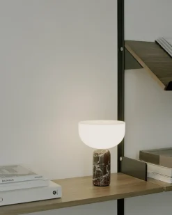 Lampe portable en marbre rouge Rosso Levanto 24 cm Kizu - New Works
