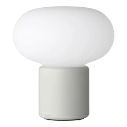 Lampe portable en polyéthylène gris clair 18 cm Karl-Johan - New Works