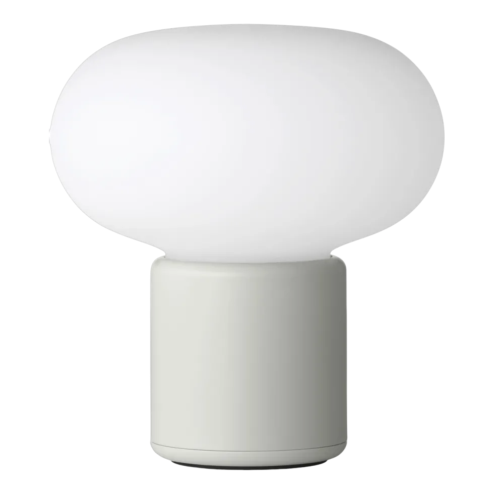 Lampe portable en polyéthylène gris clair 18 cm Karl-Johan - New Works
