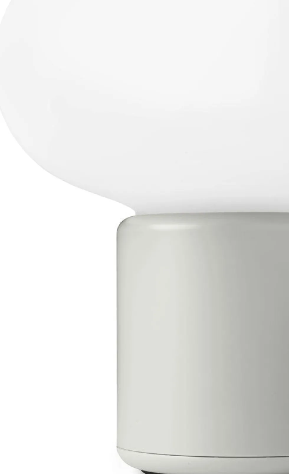 Lampe portable en polyéthylène gris clair 18 cm Karl-Johan - New Works
