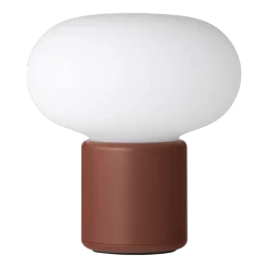 Lampe portable en polyéthylène terre rouge 18 cm Karl-Johan - New Works