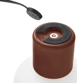 Lampe portable en polyéthylène terre rouge 18 cm Karl-Johan - New Works