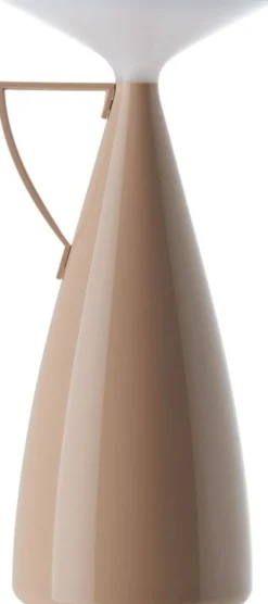 Lampe portable en thermoplastique recyclé poudre beige 11x24cm Camomille - Kartell